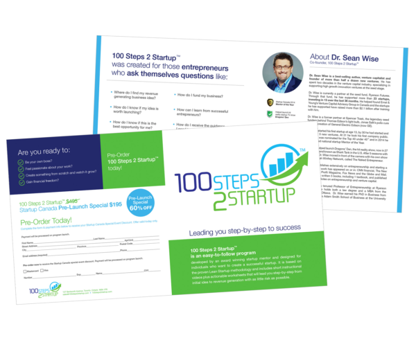 100 Steps 2 Startup brochure