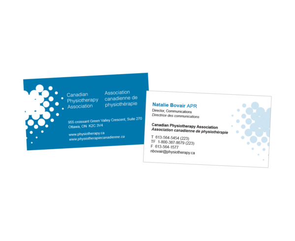 Canadian Physiotherapy Association business cards