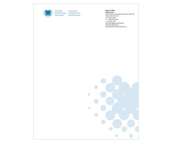 Canadian Physiotherapy Association letterhead