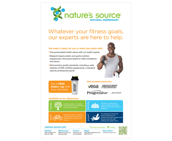 Nature's Source fitness promo poster