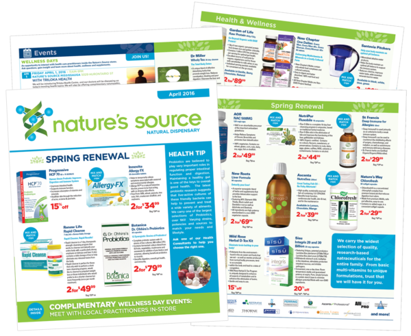 Nature's Source monthly flyer