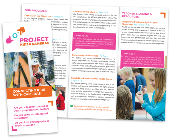 Project Kids & Cameras brochure