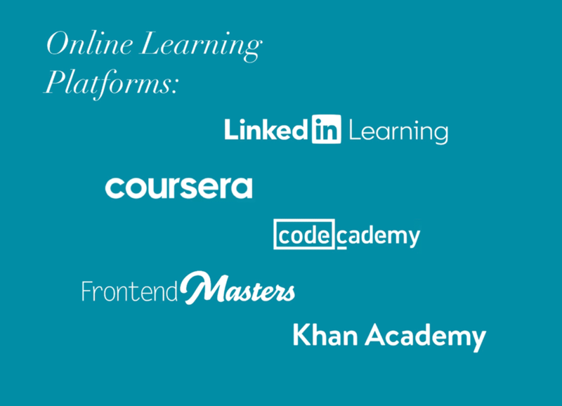 Online learning platform recommendation logos