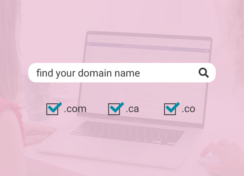 Screenshot of a domain search engine
