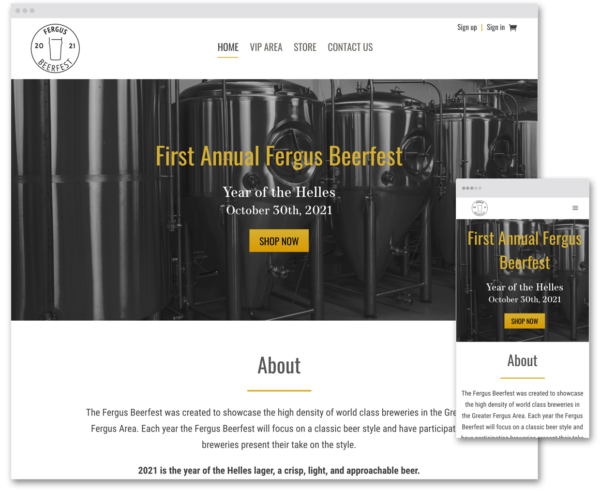 Fergus Beerfest website