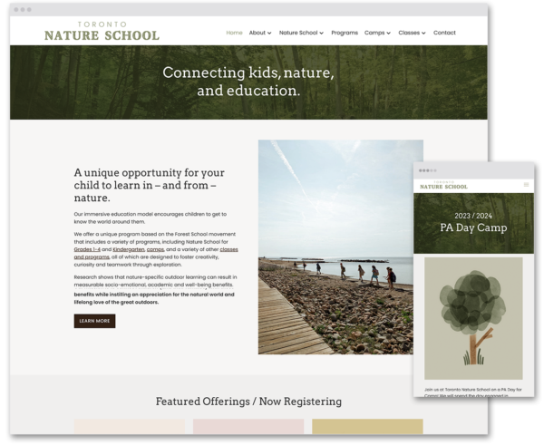Toronto Nature School website