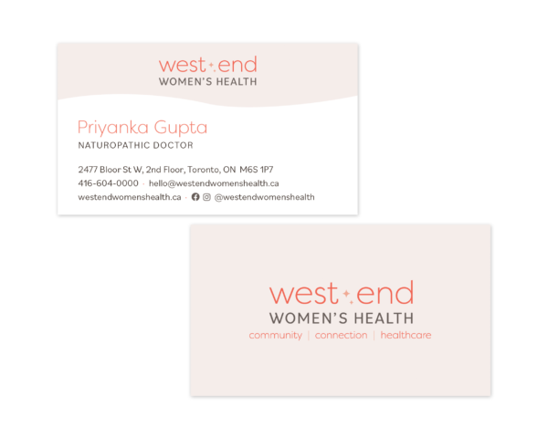 West End Women's Health business card