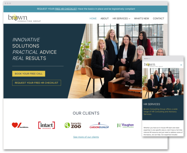 Brown Consulting website