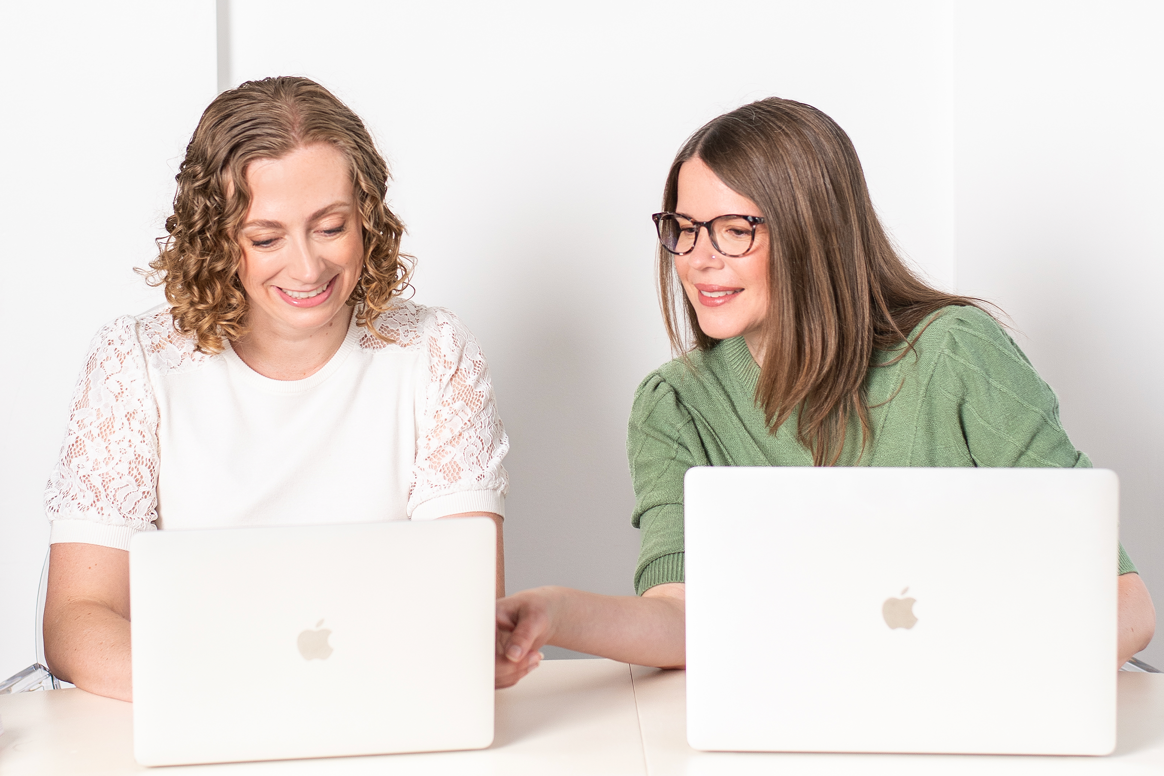 The Inkling Design team sitting on a sofa while working on a project
